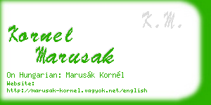 kornel marusak business card